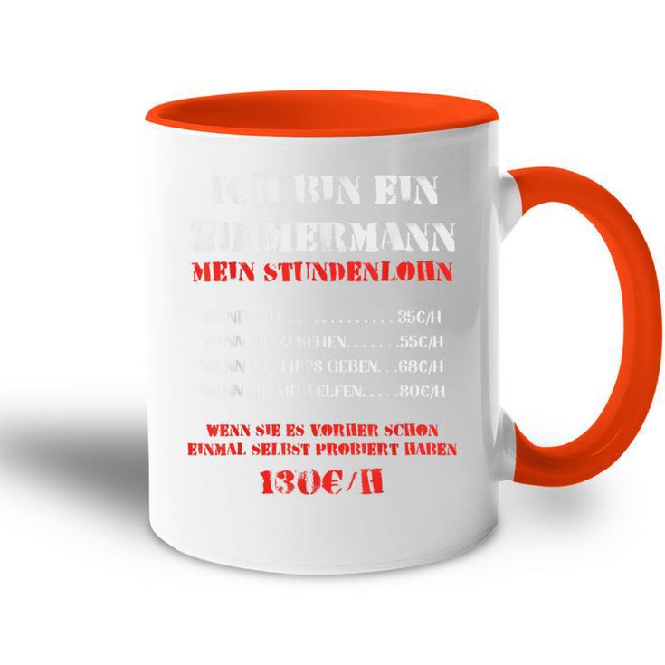 Zimmermann Stundeloohn Happy Hours Tasse Zweifarbig