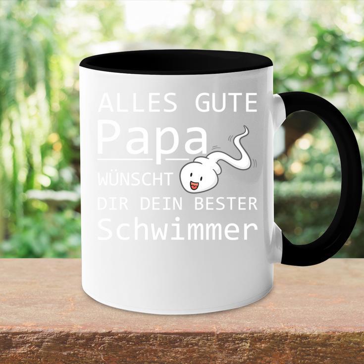 Alles Gute Papa Dein Beste Schwimmer -Ater Papa Father's Day Tasse Zweifarbig