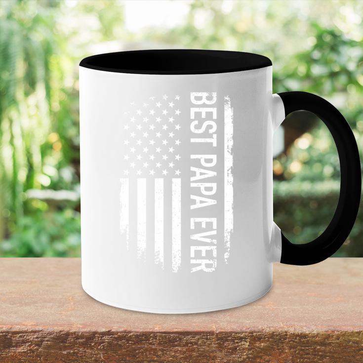 Bester Papa Usa Flagge Tasse Zweifarbig