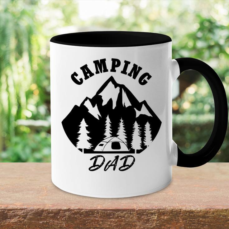 Camping Papa Natur Wildnis Wandern Tasse Zweifarbig