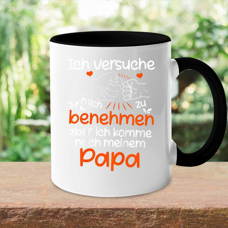 Children's Ichersuche Mich Zu Benehmen Papa Ichersuche Mich Tasse Zweifarbig