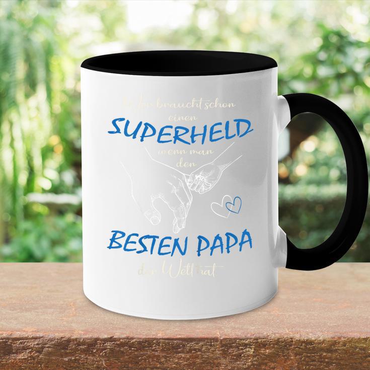 Children's Superhero Bester Papa Der Welt 80 Tasse Zweifarbig