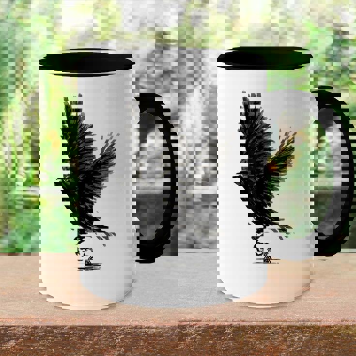 Cuervo Pájaro Cuervo Tatuaje Accent Mug