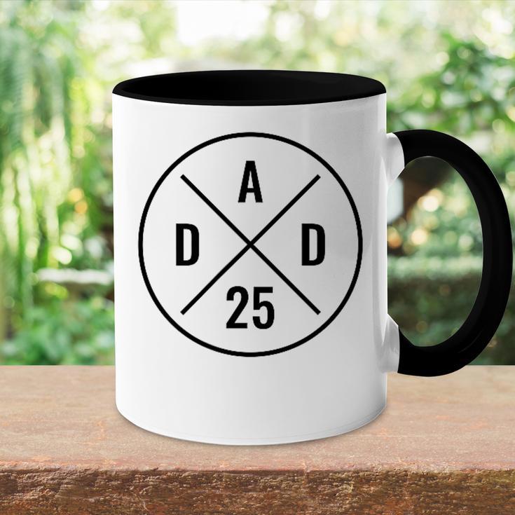 Dad 25 Werdenderater 2025 Papa Est 2025 Papa 2025 Tasse Zweifarbig