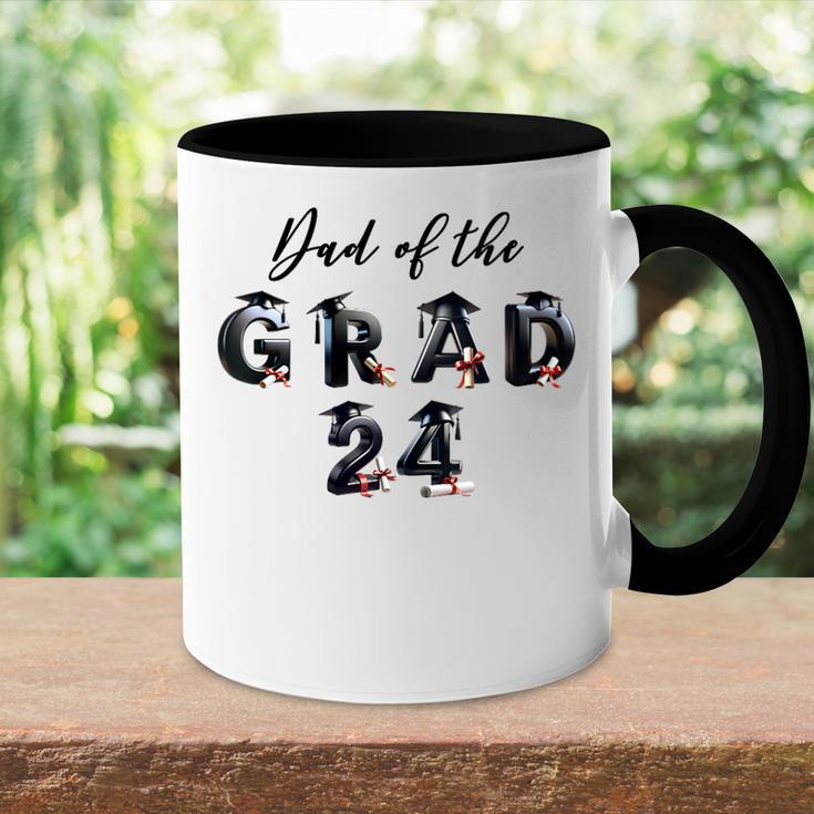 Damen Papa Der Graduate Classon 2024 Mit-Ausschnitt Tasse Zweifarbig