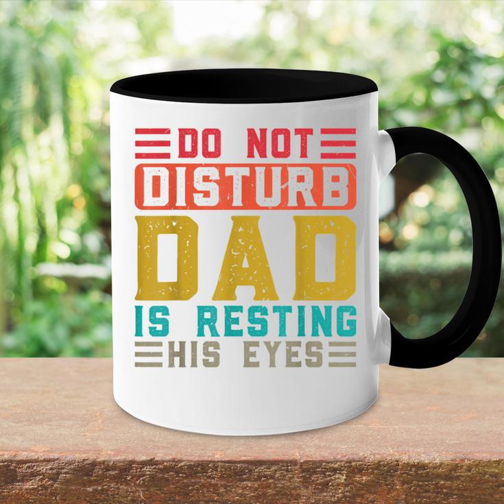 Don't Distortion Papa Ruht Seine Augen Gray Tasse Zweifarbig