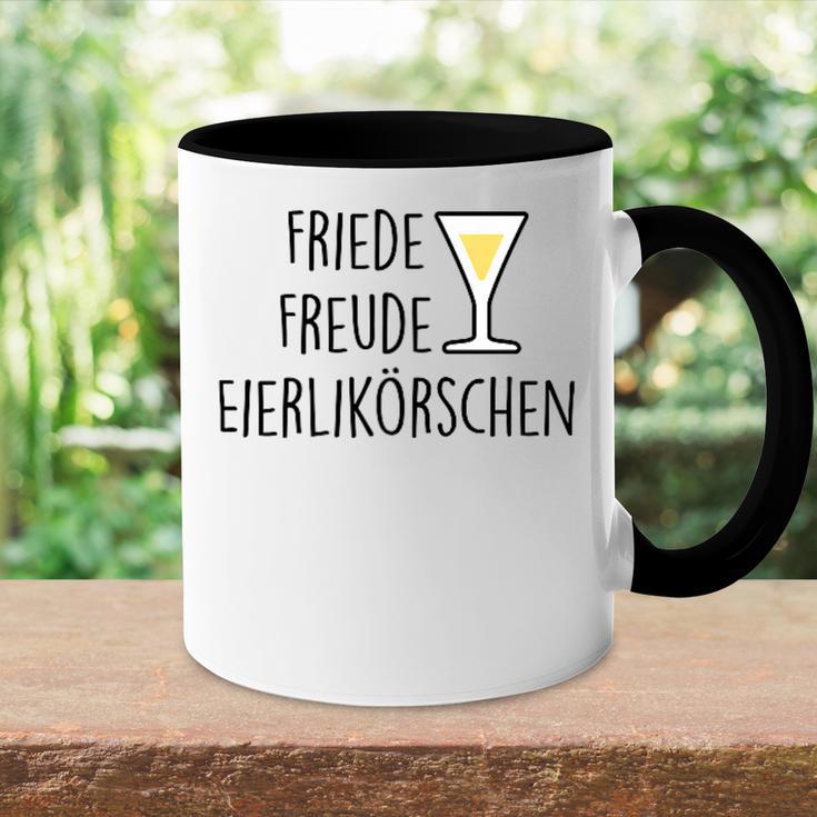 Fun Friede Freude Egg Liqueur Tasse Zweifarbig