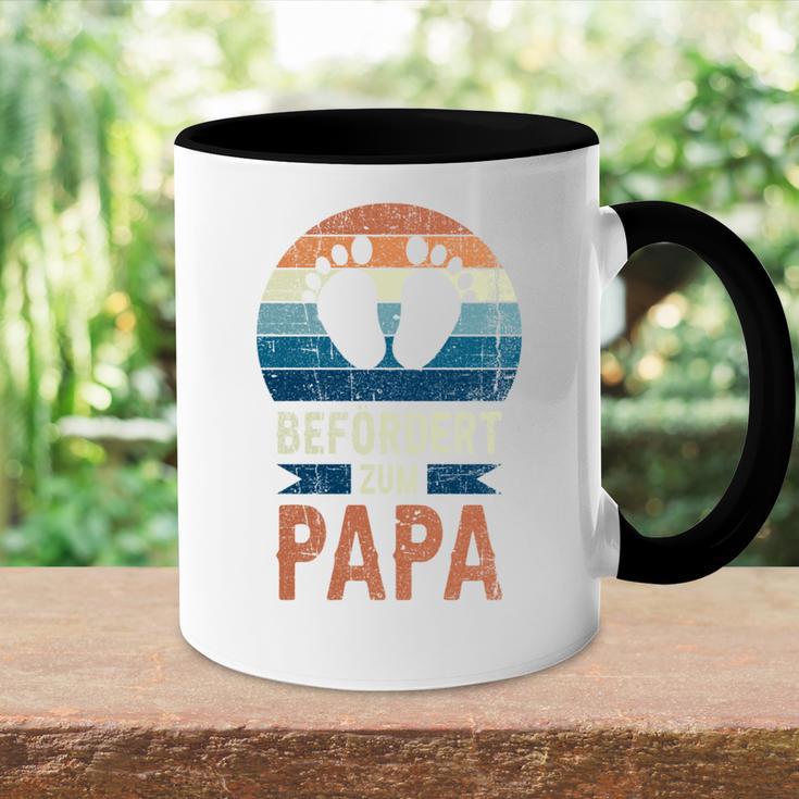 Für Papa Zur Geburt Frischgebackener Papa Retro Tasse Zweifarbig