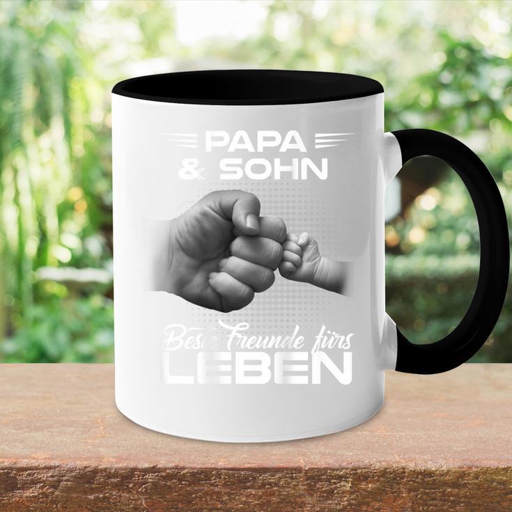 With German “Papa & Sohn Beste Freunde Fürs Leben” Writing For Father's Day Partner Look Tasse Zweifarbig