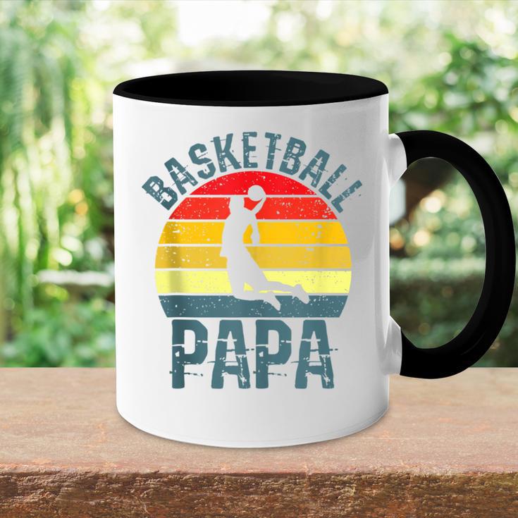 Herren Basketball Papa Basketballspieler Dadatertag Tasse Zweifarbig