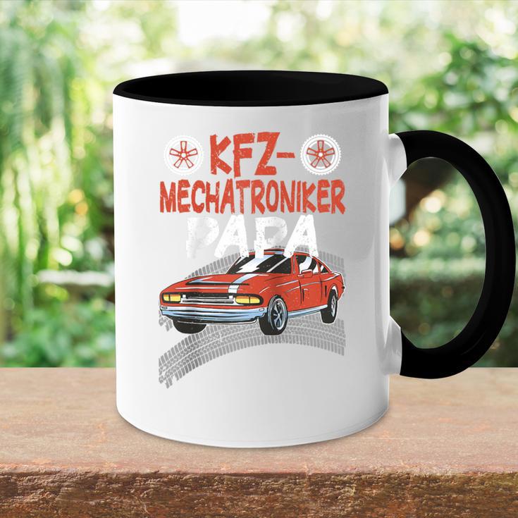 Herren Kfz Mechatroniker Papa Schrauber Und Mechatroniker Raglan Tasse Zweifarbig