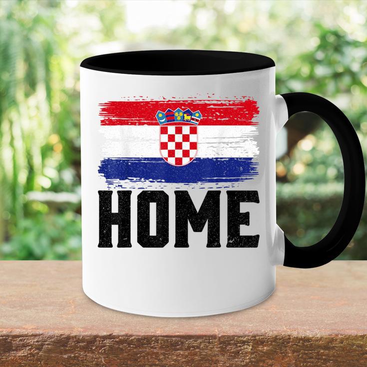 Home Kroatienintage Distressed Weltreisender Tasse Zweifarbig