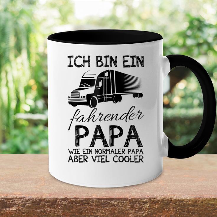 Ich Bin Ein Lkw Fahrender Papa Wie Ein Normaler Papaater Kapuzenjacke Tasse Zweifarbig