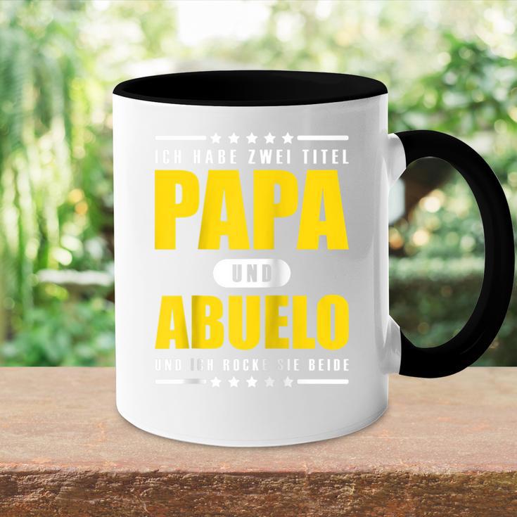 Ich Habe Zwei Titel Papa Und Abuelo Opa Spanien Raglan Tasse Zweifarbig