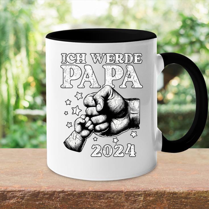 Ich Werde Papa 2024 Baby Ankündigung Papa 2024 Tasse Zweifarbig