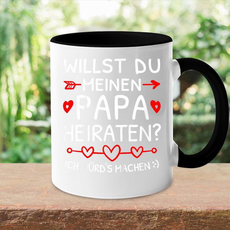 Kinder Willst Du Meinen Papa Heiraten Willst Du Mich Heiraten Tasse Zweifarbig