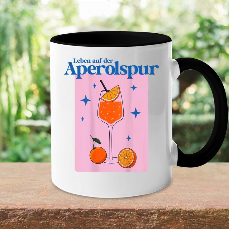 Leben Auf Der Aperolspur Hallöchen Aperölchen Spritz Stars Tasse Zweifarbig