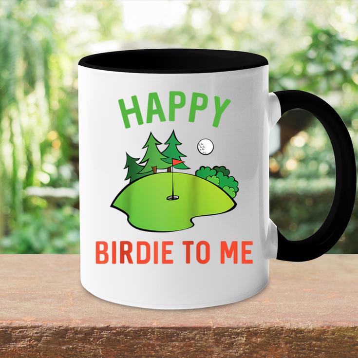 Lustiges Golfspielzeug Happy Birdie To Me Golfer Papa Onkel Geburtstagsgeschenk Raglan Tasse Zweifarbig