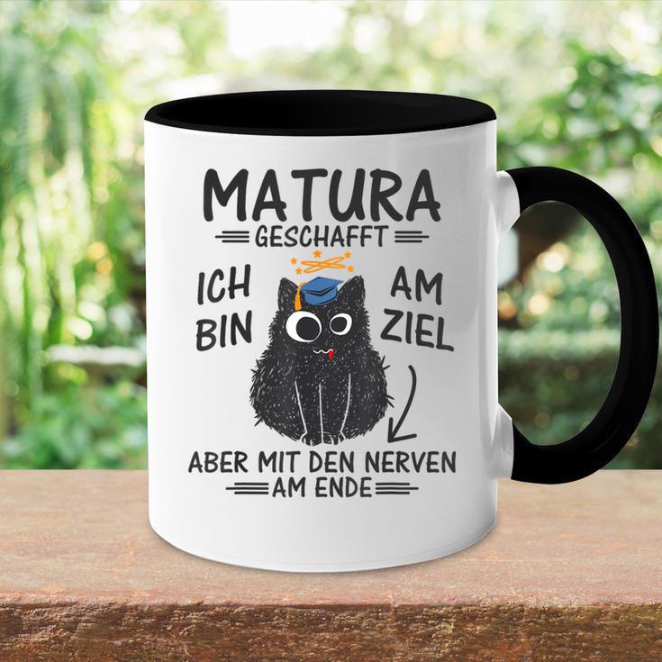 Matura Abschluss Katze Matura Abschied Matura Geschafft Tasse Zweifarbig