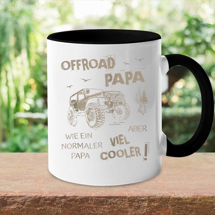 Offroad Papa Wie Ein Normaler Papa Aber Cooler 4X4atertag Kapuzenjacke Tasse Zweifarbig