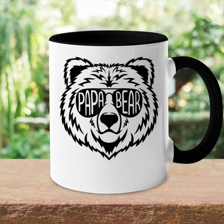 Papa Bär Papa Bäratertagsgeschenk Für Papa Spruch Lustig Tasse Zweifarbig