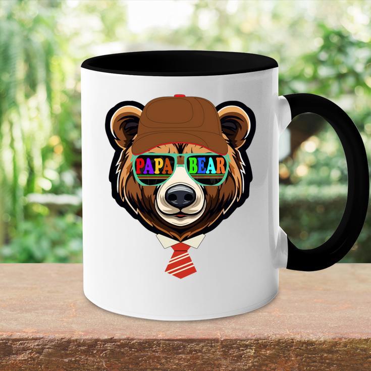 Papa Bär Papaatertagsgeschenk Für Papa Spruch Lustig Tasse Zweifarbig