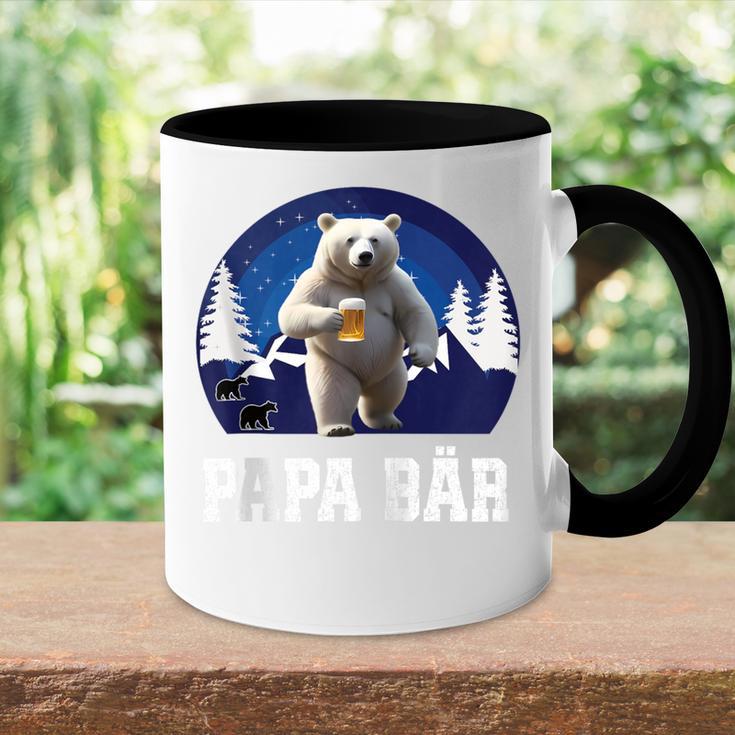 Papa Bäratertag Retroater & Opa Geschenk Geburtstags Kapuzenjacke Tasse Zweifarbig