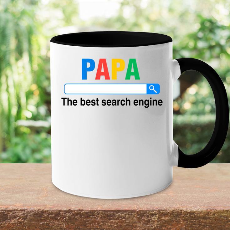 Papa Die Beste Suchmaschine Lustigeratertag Tasse Zweifarbig