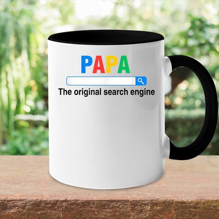 Papa Die Original-Suchmaschine Lustigeratertag Tasse Zweifarbig