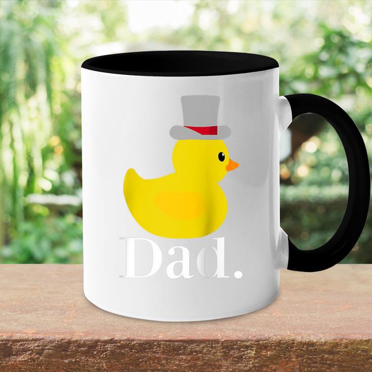 Papa Gummientenliebhaber Raglan Tasse Zweifarbig