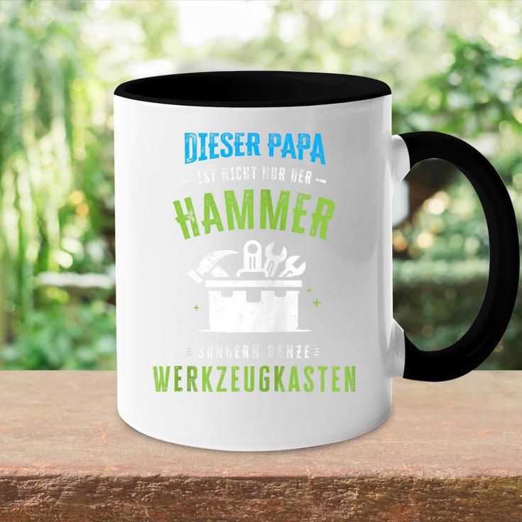 Papa Ist Nicht Nur Der Hammer Sondern Ganze Werkzeugkasten Kapuzenjacke Tasse Zweifarbig