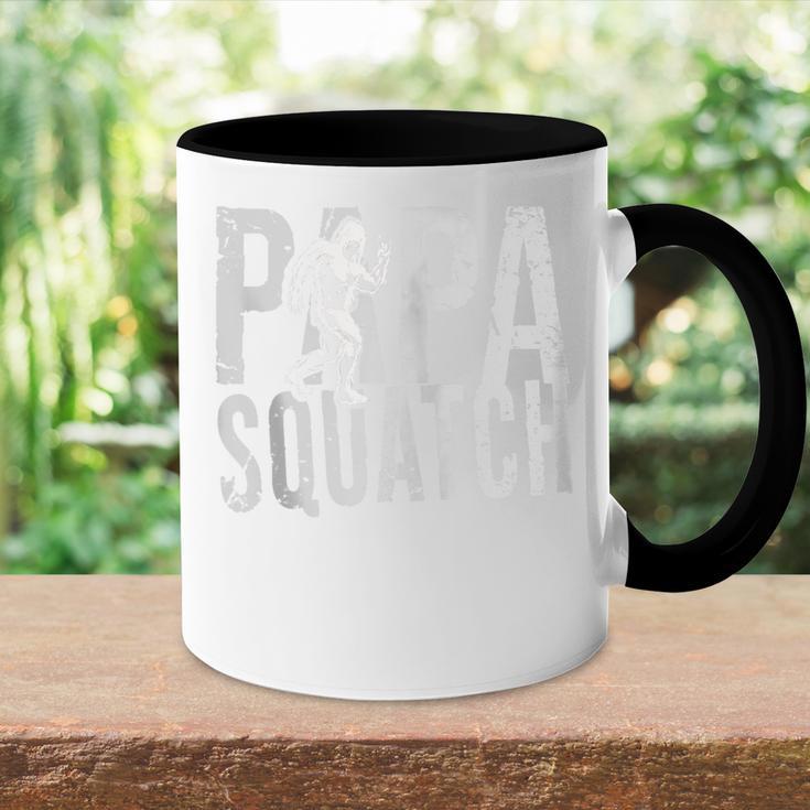 Papa Sasquatch Bigfoot Papa Squatch Lustigeratertag Kapuzenjacke Tasse Zweifarbig