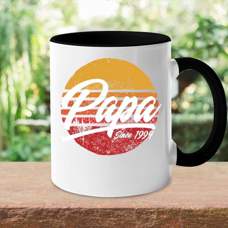 Papa Seit 1994 27 Geburtstag 27 Jahre Als Papa Retro Tasse Zweifarbig