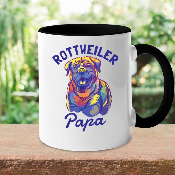 Rottweiler Papa Rottie Dad Dog Lovers Tasse Zweifarbig