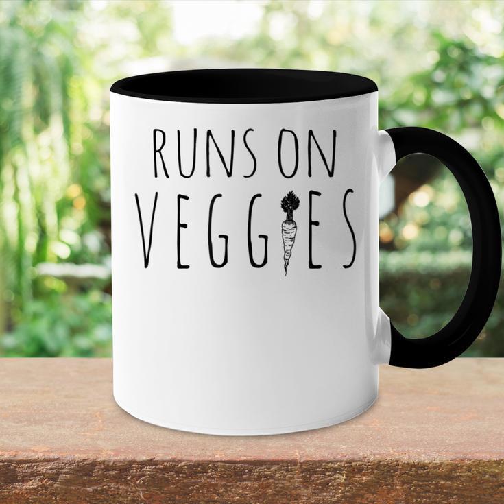 Runs Oneggies –Eganesegetarisches Tasse Zweifarbig