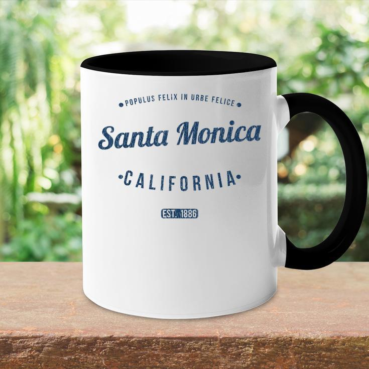 Santa Monica Kalifornienintage-Souvenir Ca Santa Monica Tasse Zweifarbig