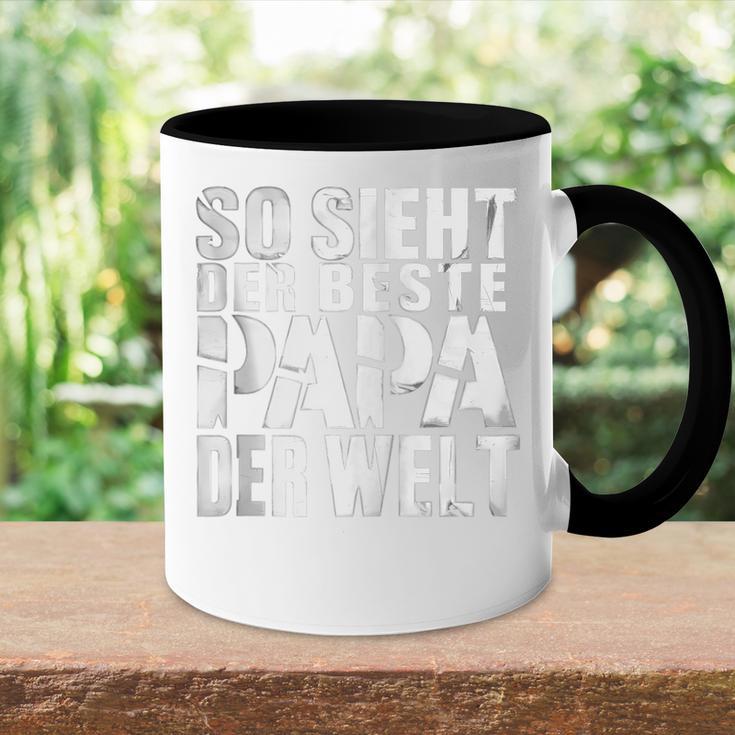 So Sieht Der Beste Papa Der Weltatertags -Atertag Opa Kapuzenjacke Tasse Zweifarbig