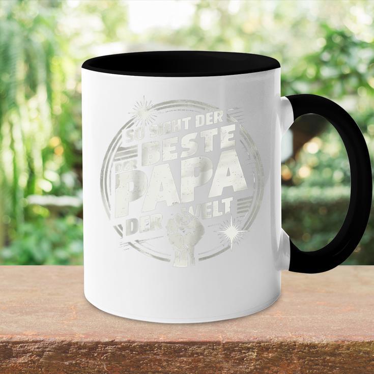 So Sieht Der Beste Papa Der Weltatertags -Atertag Opa Raglan Tasse Zweifarbig