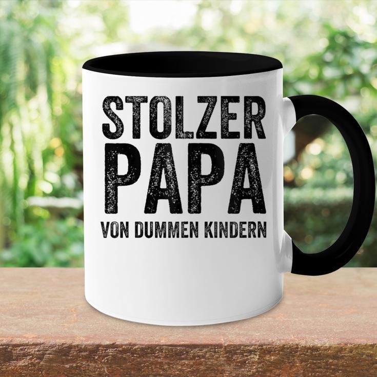 Stolzer Papaon Ein Paar Dummen Kindern Kapuzenjacke Tasse Zweifarbig