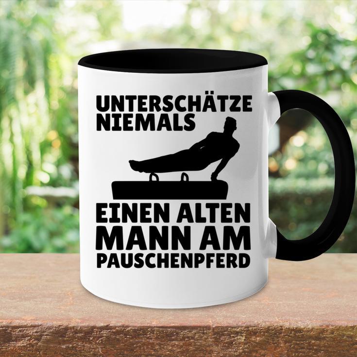 Turner Papa Geräteturnerater Bodenturner Dad Gymnastik Tasse Zweifarbig