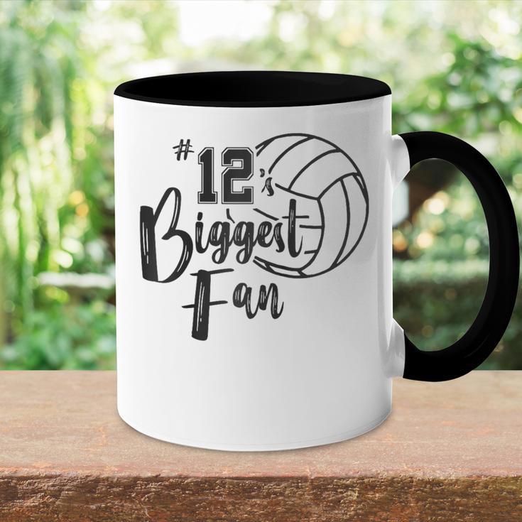 Zwölf Der 12 Größtenolleyball-Fans Tasse Zweifarbig