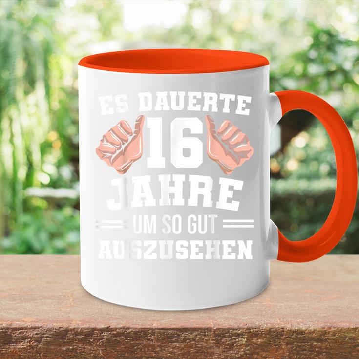 16 Birthday Slogan Tasse Zweifarbig