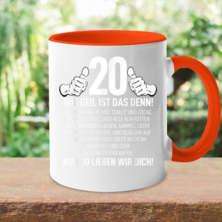 20Th Birthday Nager 20 Years Wie Geil Ist Das Denn Tasse Zweifarbig