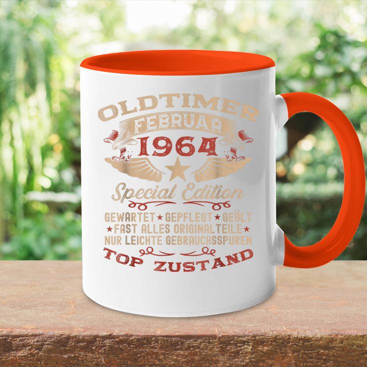 60 Geburtstag Mann Februar Jahrgang 1964 Papa Mann Tasse Zweifarbig