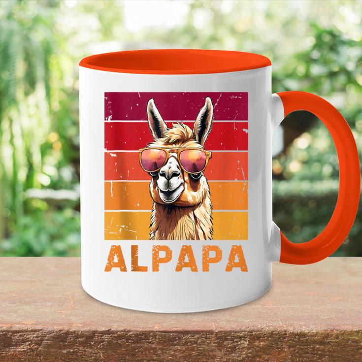 Alpapa Alpaka Fan Lama Fan Liebhaberatertag Tiere Papa Tasse Zweifarbig