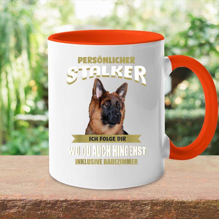 Altdeutscher Schäferhund Hund Old German Shepherd Tasse Zweifarbig