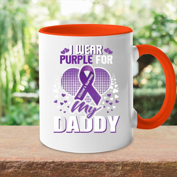 Alz Ich Trage Lila Für Papa Alzheimer Bewusstsein Tasse Zweifarbig