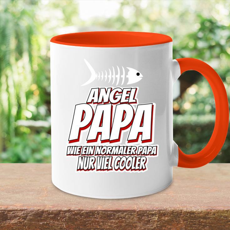 Angel Angler Papa Spruch Wie Ein Normaler Papa Nur Cooler Tasse Zweifarbig