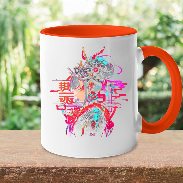 Anime Manga Cyberpunk Aesthetic Techwear Harajuku Punk Tasse Zweifarbig