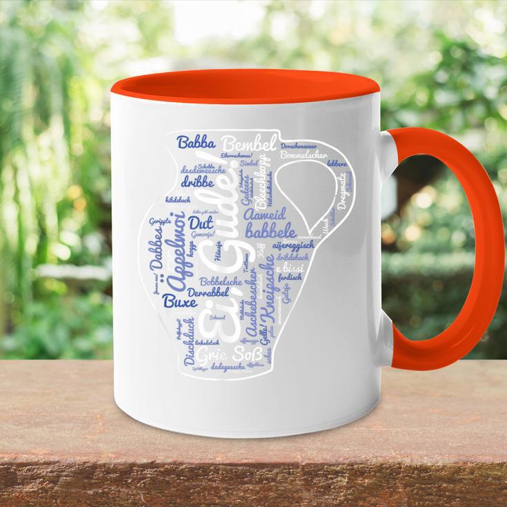 Äppler Bembel Hessischer Dialect Hessen Frankfurt Tasse Zweifarbig